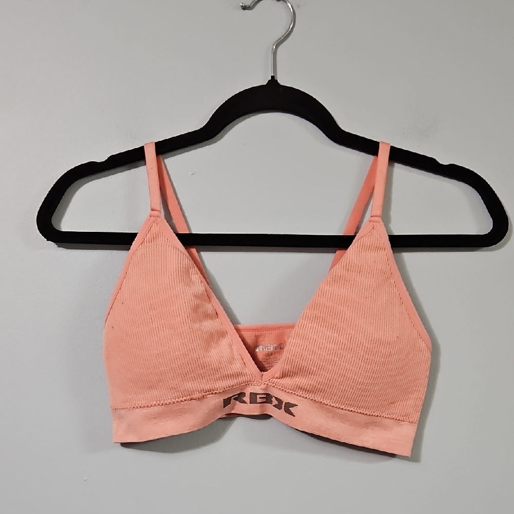 RBX Pink Bralette With Removable Pads Adjustable Straps Size L Teen Junior #1193
